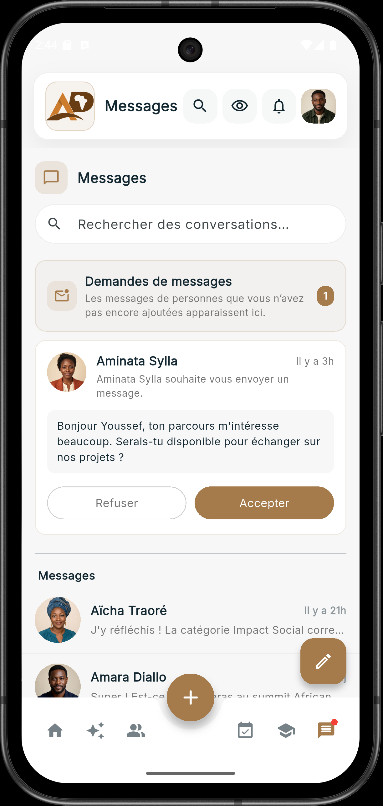 Aperçu d’une demande de message APENGA